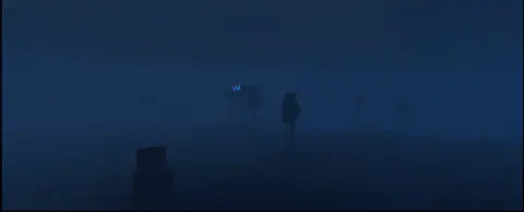 Dark blue forest landscape in Clover RPG Eldritch Region