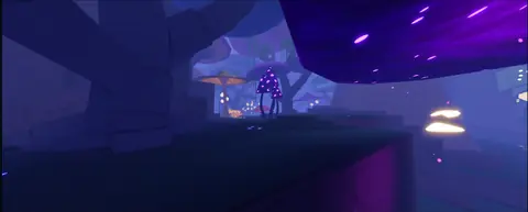 Glowing giant mushrooms in the Great Mushroom Forest